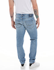Replay men’s broken ege slim fit Mickym jeans