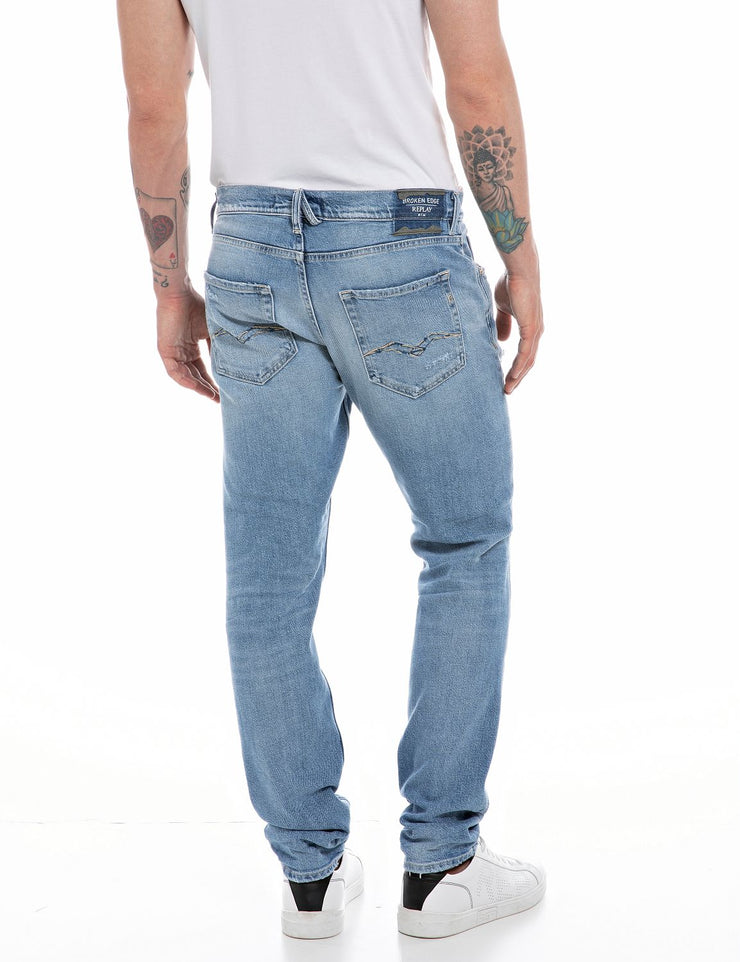 Replay men’s broken ege slim fit Mickym jeans