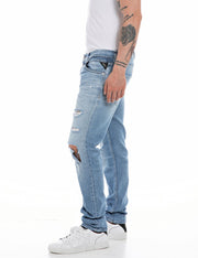 Replay men’s broken ege slim fit Mickym jeans