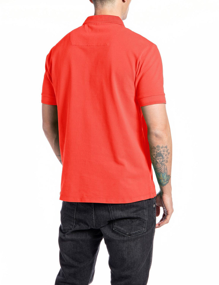 Replay men’s Pique polo shirt with print