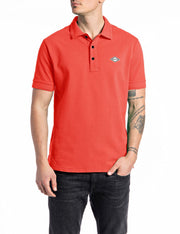 Replay men’s Pique polo shirt with print