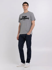REPLAY CREWNECK JERSEY T-SHIRT WITH PRINT