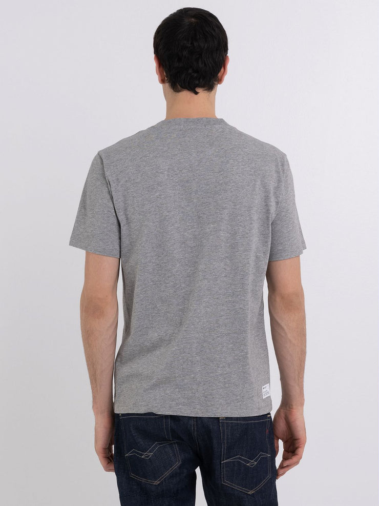 REPLAY CREWNECK JERSEY T-SHIRT WITH PRINT