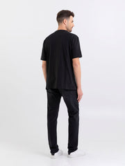 REPLAY CREWNECK T-SHIRT WITH BIKER PRINT