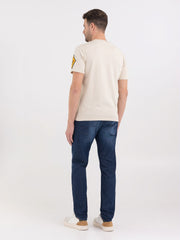 REPLAY T-SHIRT IN JERSEY WITH PATCH
