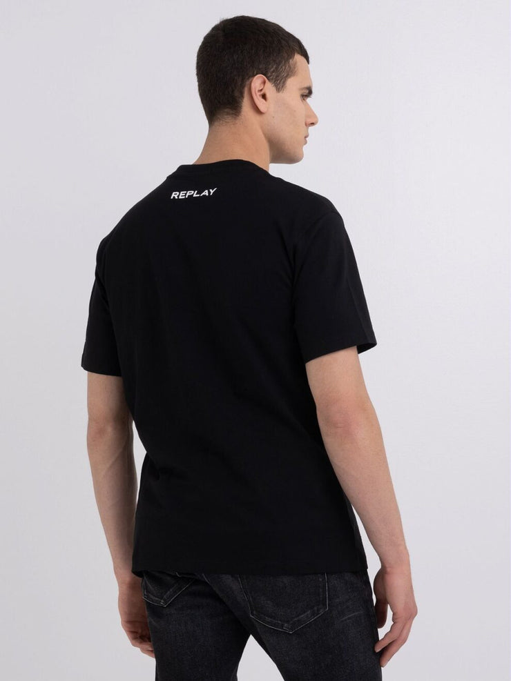 REPLAY RELAXED FIT T-SHIRT WITH MAXI PRINT