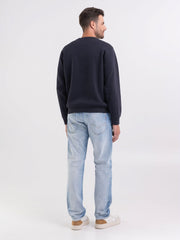 REPLAY CREWNECK SWEATSHIRT WITH OUTDOOR PRINT