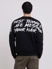 REPLAY RELAXED FIT CREWNECK SWEATSHIRT WITH PRINT