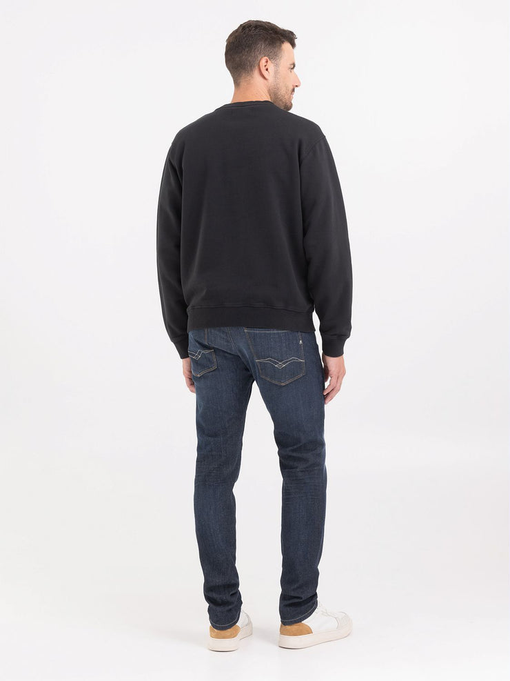 REPLAY CREWNECK SWEATSHIRT WITH PRINT