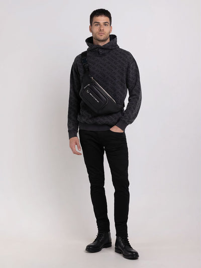 REPLAY HOODIE WITH ALL-OVER PRINT