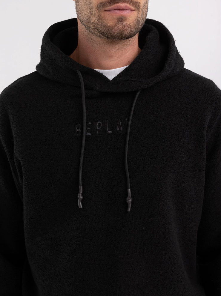 REPLAY HOODIE WITH EMBROIDERY