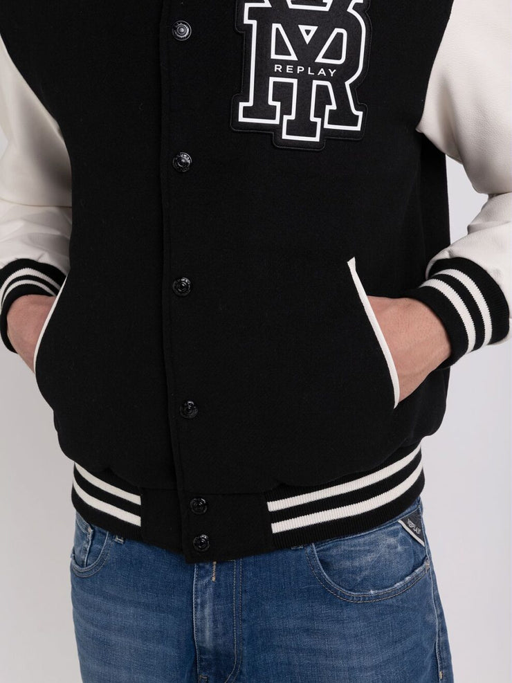 REPLAY VARSITY JACKET IN WOOL