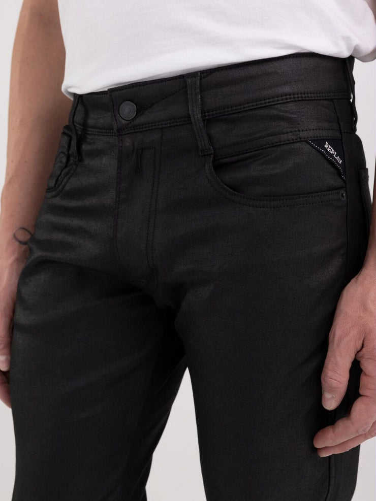 REPLAY SUPER SLIM FIT WAX COATED BRONNY JEANS