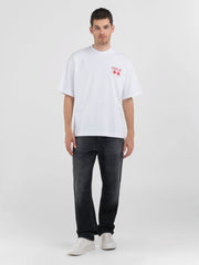 REPLAY CREW-NECK T-SHIRT WITH REPLAY X GARRIX LOGO AND LETTERING