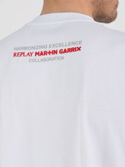 REPLAY CREW-NECK T-SHIRT WITH REPLAY X GARRIX LOGO AND LETTERING