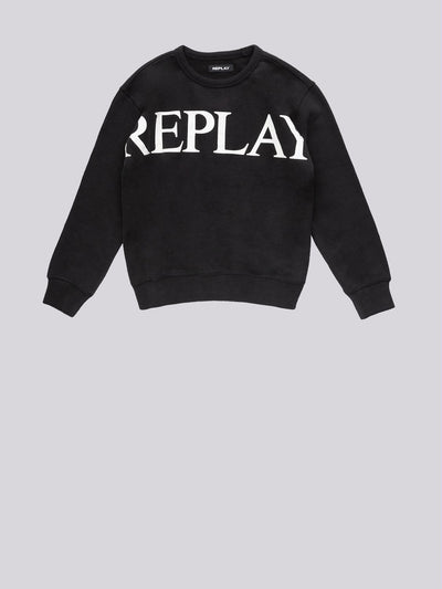 REPLAY LOOSE FIT SWEATSHIRT WITH ARCHIVE LOGO
