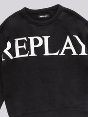 REPLAY LOOSE FIT SWEATSHIRT WITH ARCHIVE LOGO