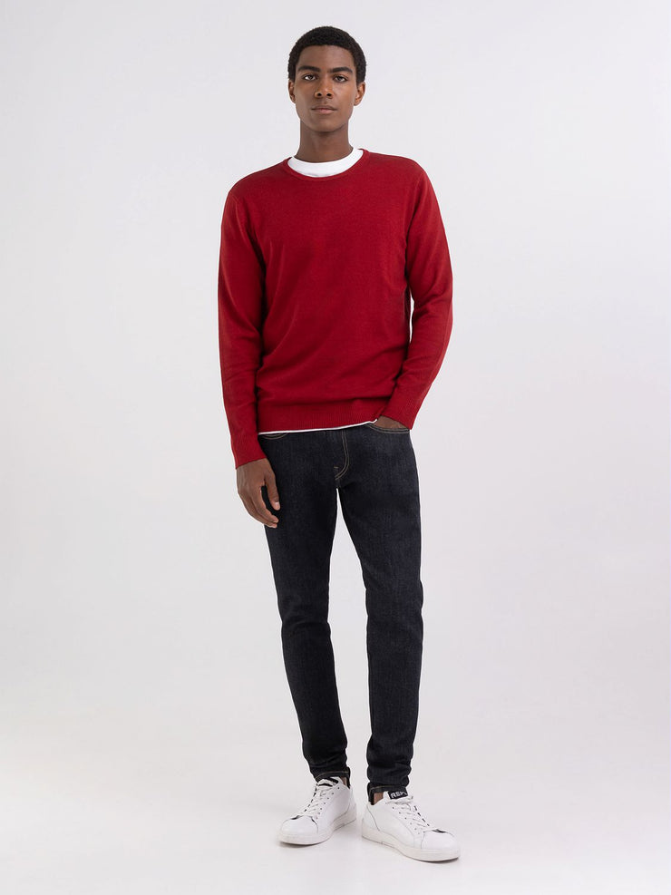 REPLAY CREWNECK SWEATER IN WOOL BLEND