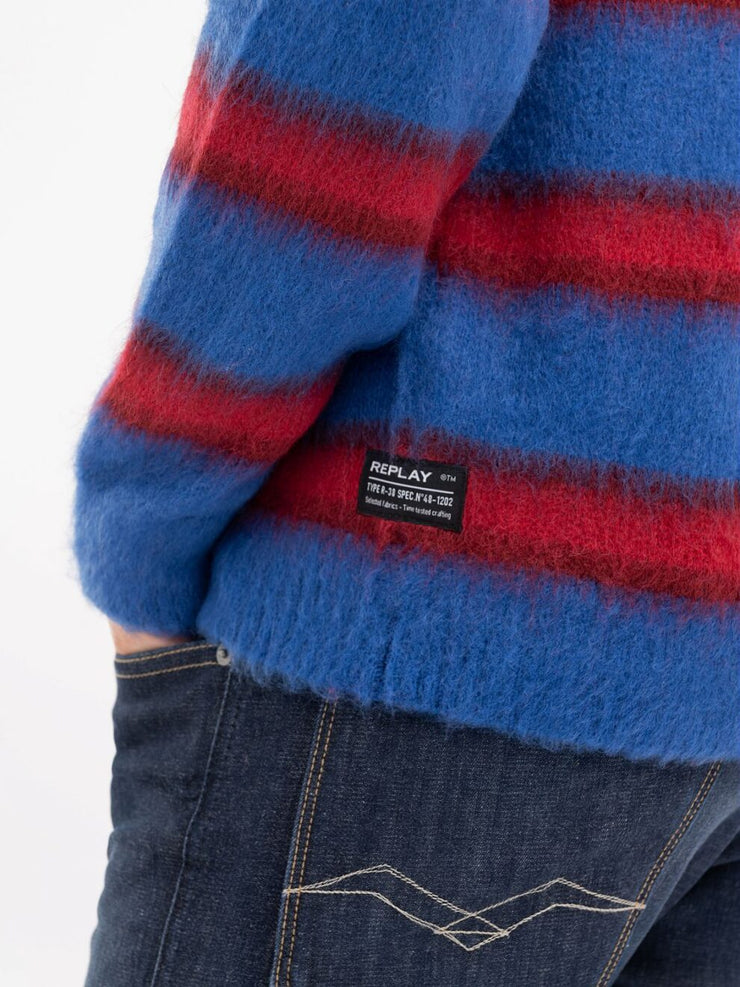 REPLAY WOOL BLEND BRUSHED EFFECT SWEATER
