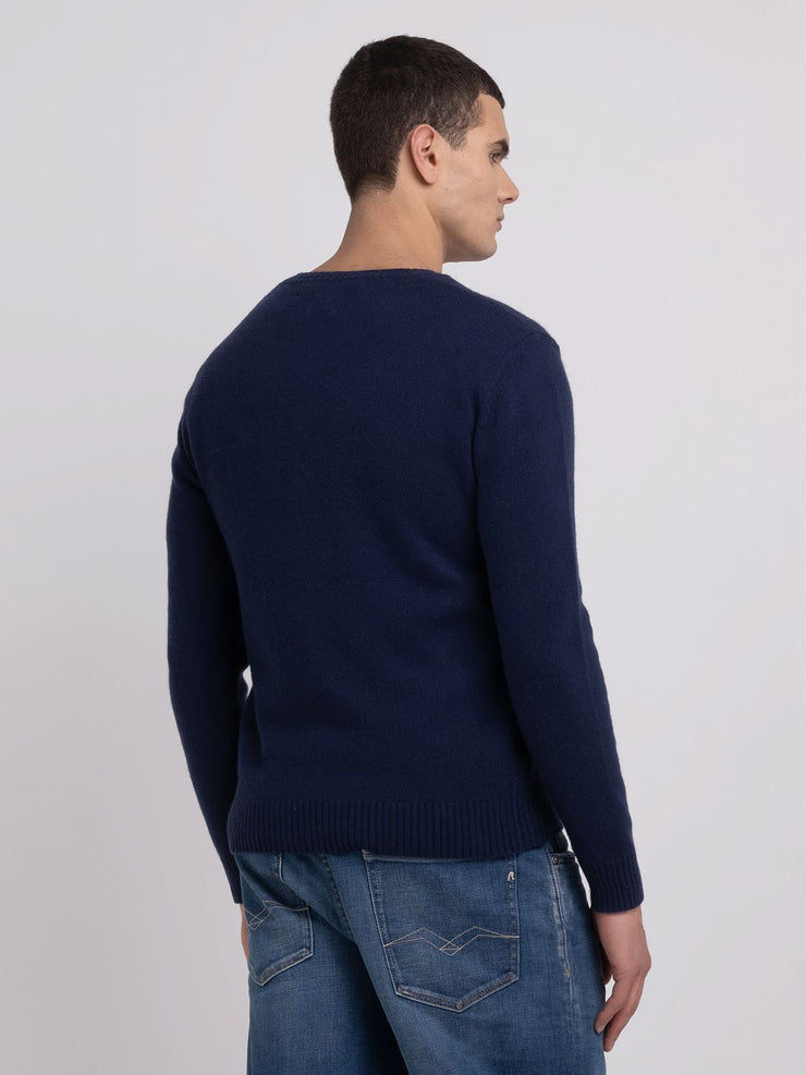 REPLAY SWEATER WITH JACQUARD LOGO
