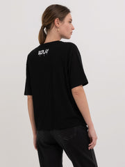 REPLAY BOXY FIT T-SHIRT WITH PRINT